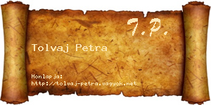 Tolvaj Petra névjegykártya
