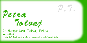 petra tolvaj business card